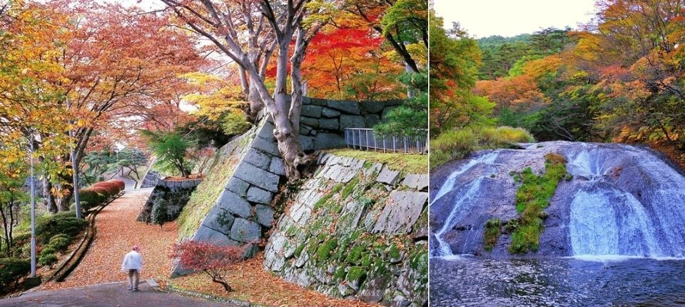溪流楓染・東北秋藏｜星野奧入瀨溪流×青森屋名宿慢旅6日_青森屋→盛岡城下町漫遊(岩手銀行赤瓦館・紺屋町老街、盛岡城跡公園)→釜淵瀑布→花卷溫泉_第03天
